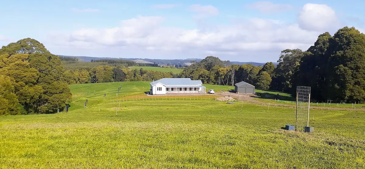 home on a large plot of land