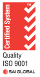 Accreditation logos 2025 9001