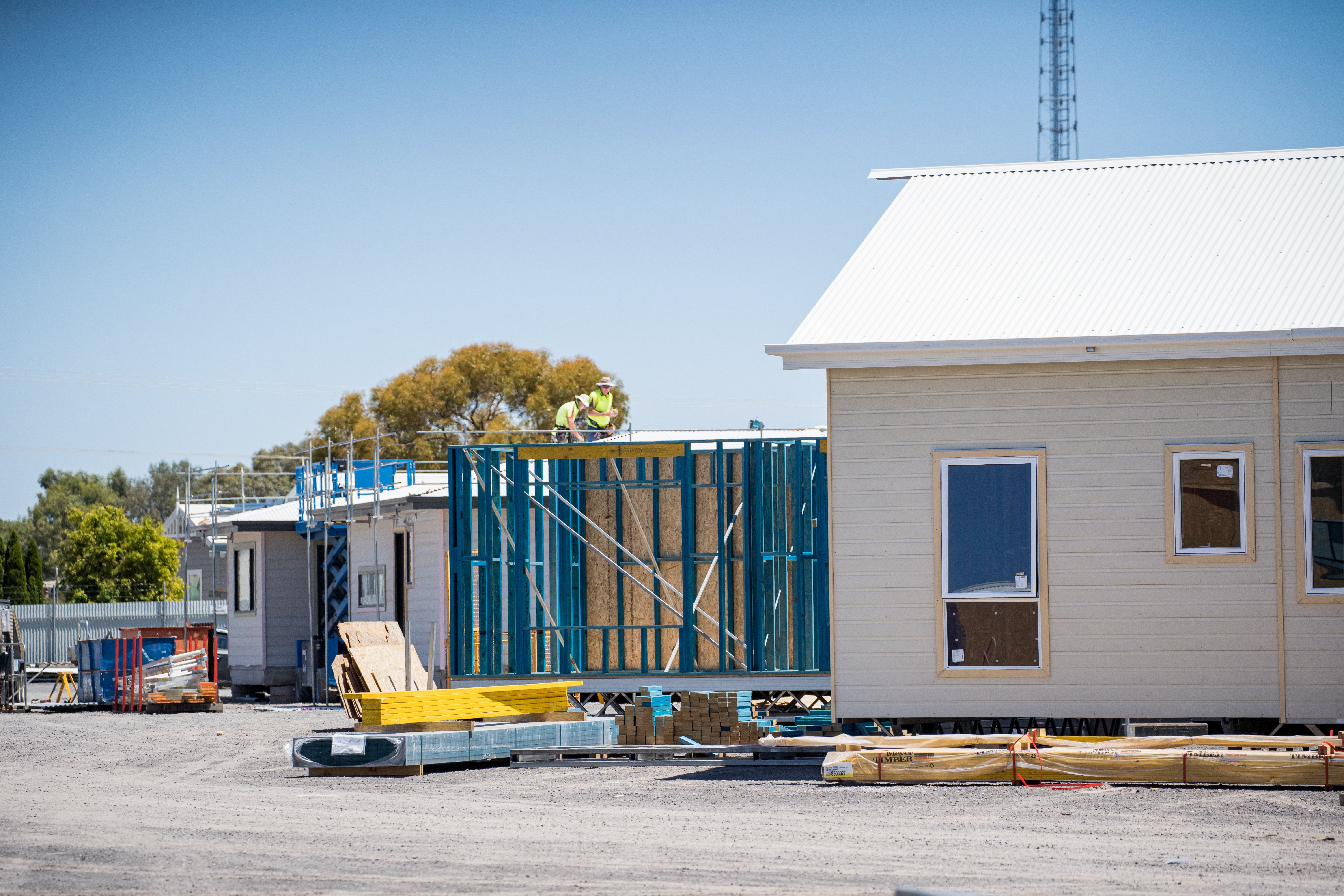 homes being constructed