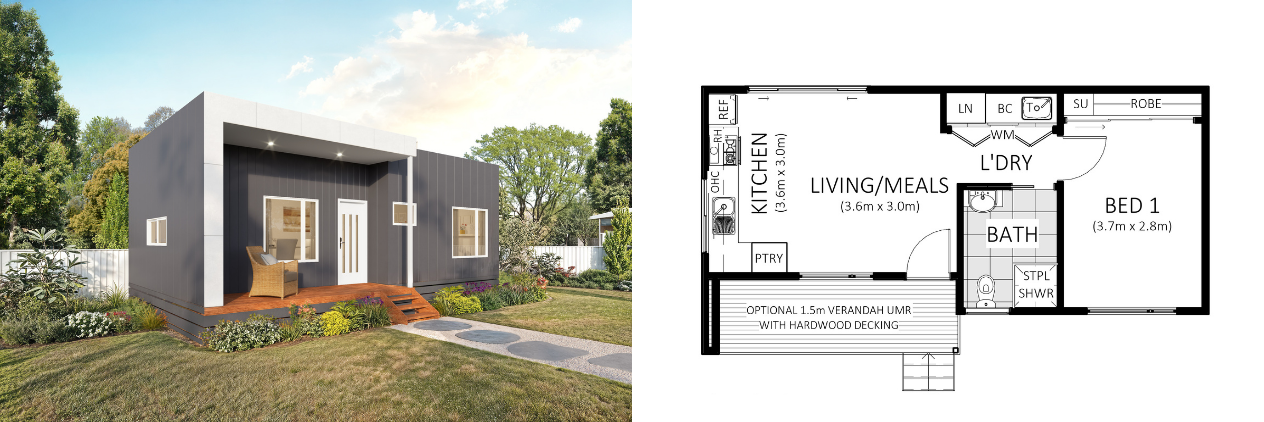 Flinders Render and floor plan