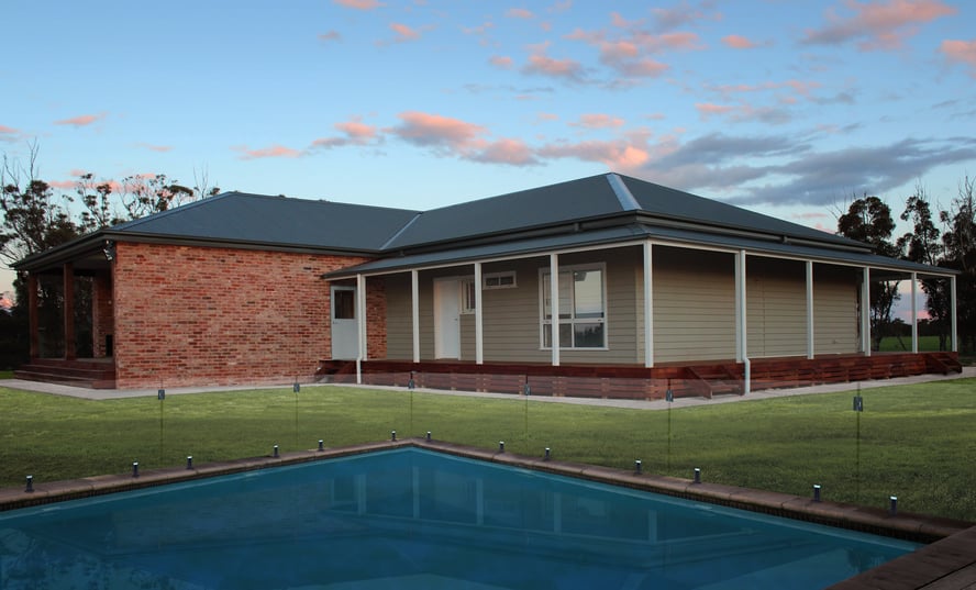 Modular Home with Brick Feature Wall