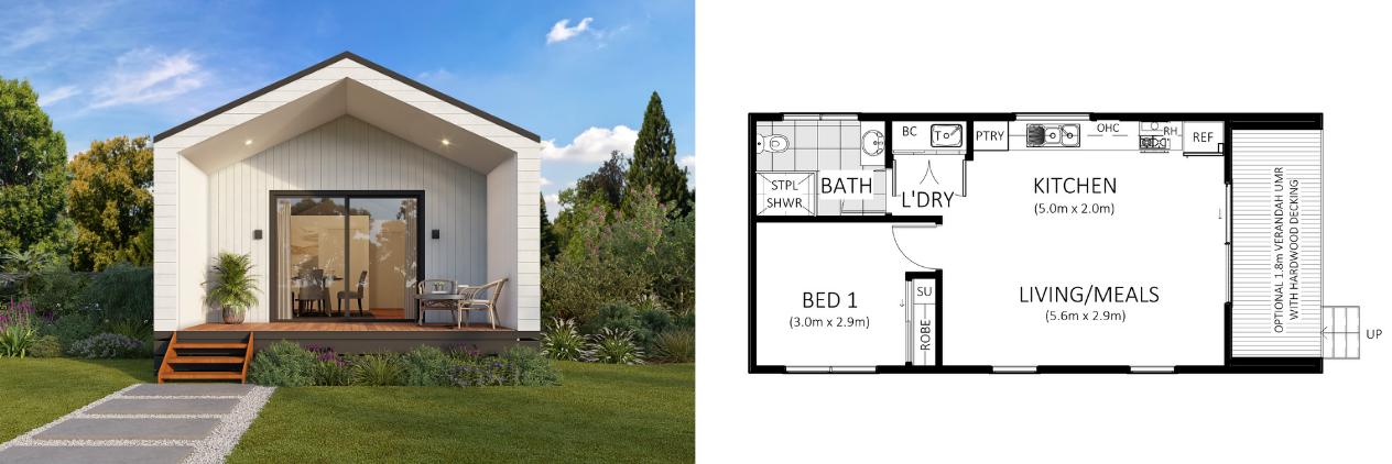 Portsea Render and floor plan