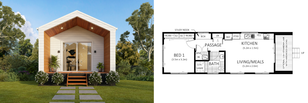 Rosebud Render and floor plan