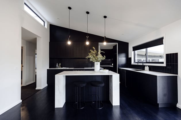 Black modern kitchen