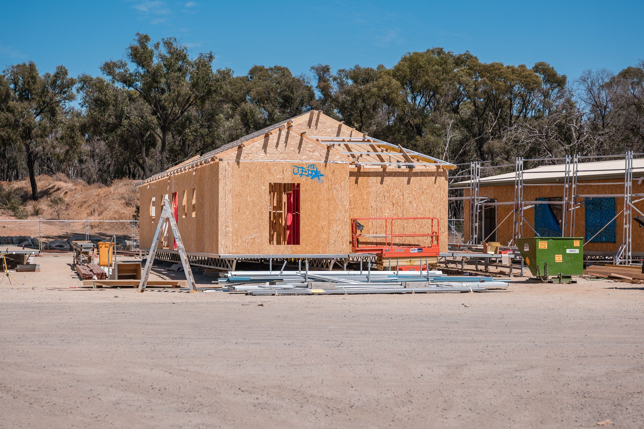Modular home under construction