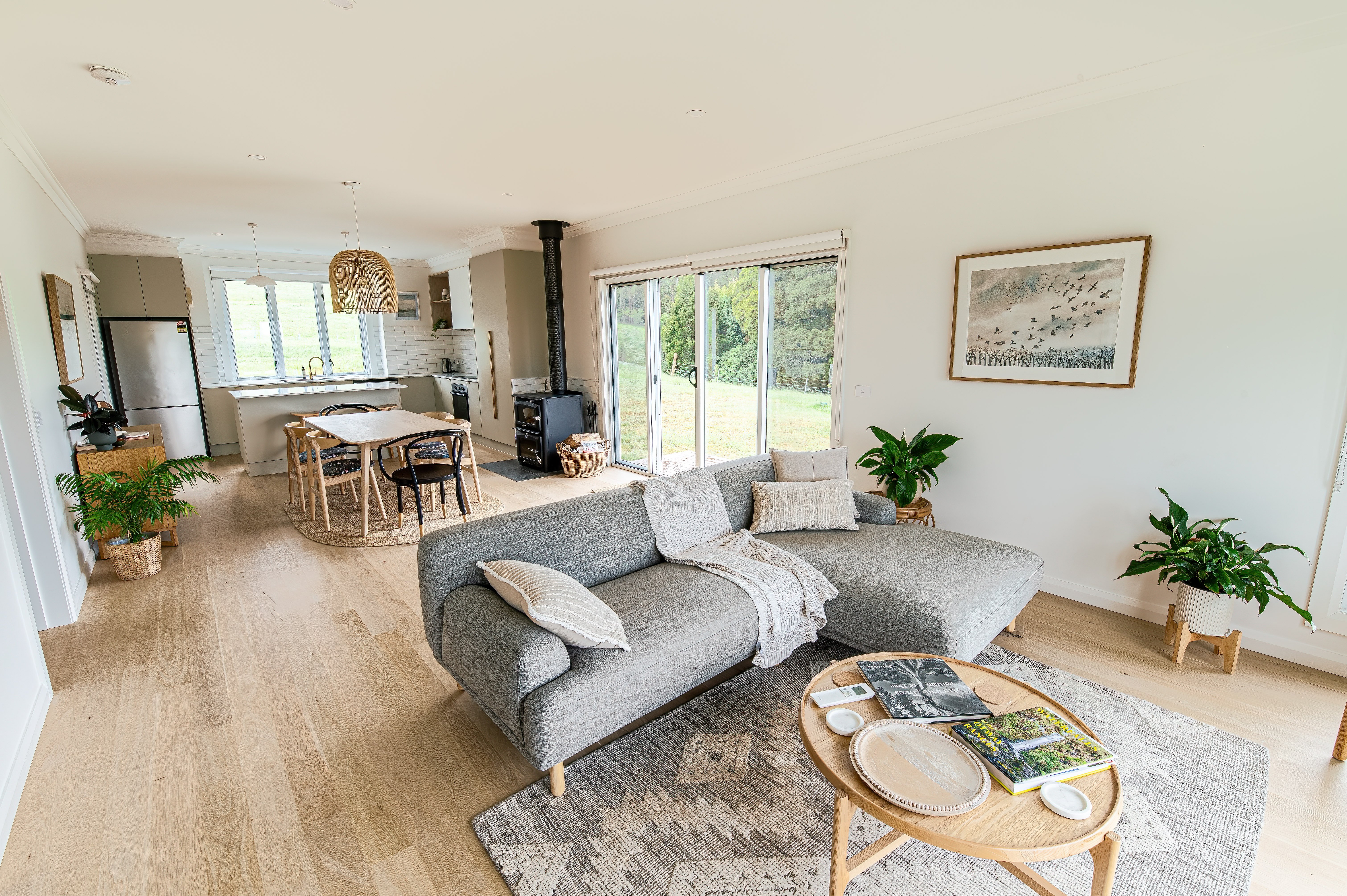 Open plan living and kitchen