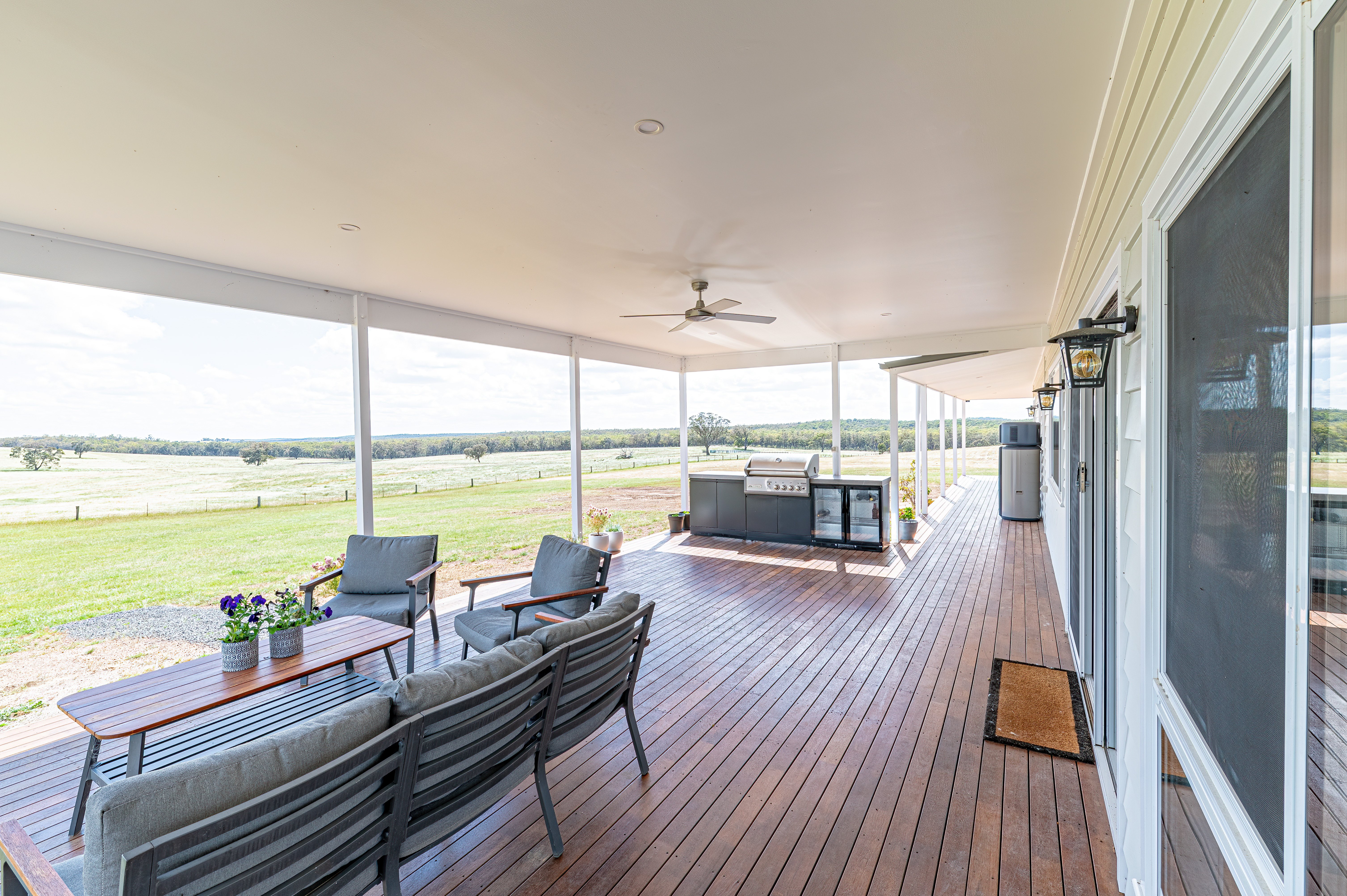 deck with a view of the country side